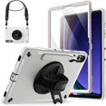 thumbnail image 1 of JETech Case for Samsung Galaxy Tab S9 Plus 12.4-Inch with Built-in Screen Protector and S Pen Holder, Heavy Duty Rugged Shockproof Protective Tablet Cover, 360° Rotating Hand Strap Stand (Beige), 1 of 7
