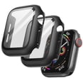thumbnail image 1 of JETech Case with Screen Protector Compatible with Apple Watch SE (2022/2020) /Series 6 5 4 44mm, Overall Protective Cover, Built-in Tempered Glass Film High Sensitivity, 2 Pack (Black), 1 of 6