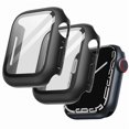 thumbnail image 1 of JETech Case with Screen Protector Compatible with Apple Watch Series 9 8 7 45mm, Overall Protective Cover, Built-in Tempered Glass Film High Sensitivity, 2 Pack (Black), 1 of 6
