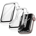thumbnail image 1 of JETech Case with Screen Protector Compatible with Apple Watch Series 9 8 7 45mm, Overall Protective Cover, Built-in Tempered Glass Film High Sensitivity, 2 Pack (Clear), 1 of 6