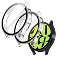 thumbnail image 1 of JETech Case with Screen Protector Compatible with Samsung Galaxy Watch 6 44mm, Overall Protective Cover, Built-in Tempered Glass Film High Sensitivity, 2 Pack (Clear), 1 of 6