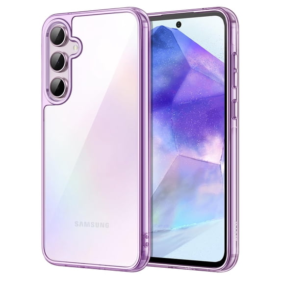 JETech Case for Samsung Galaxy A55 5G, Non-Yellowing Shockproof Bumper Protective Phone Cover, Anti-Scratch Hard PC Back (Purple)