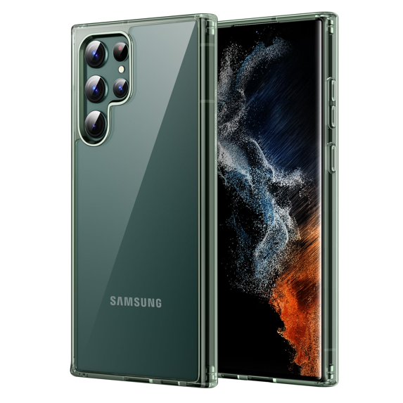 JETech Case for Samsung Galaxy S22 Ultra 5G 6.8-Inch, Non-Yellowing Shockproof Bumper Protective Phone Cover, Anti-Scratch Hard PC Back (Green)