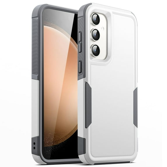JETech Case for Samsung Galaxy S23 FE 6.4-Inch, Heavy Duty Dual-Layer Protection, Rugged Tough Shockproof Phone Cover with Matte Design (White)