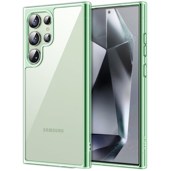 JETech Case for Samsung Galaxy S24 Ultra 5G, Non-Yellowing Shockproof Bumper Protective Phone Cover, Anti-Scratch Hard PC Back (Titanium Green)