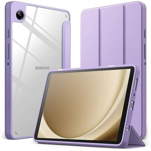 JETech Case for Samsung Galaxy Tab A9 8.7-Inch 2023, Clear Transparent Hard PC Back, Protective Tri-Fold Stand Slim Tablet Cover (Light Purple)