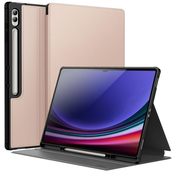 JETech Case for Samsung Galaxy Tab S9 Ultra 14.6-Inch with S Pen Holder, Slim Folio Stand Protective Tablet Cover, Multi-Angle Viewing (Rose Gold)