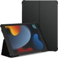 thumbnail image 1 of JETech Case for iPad 10.2-Inch (2021/2020/2019 Model, 9/8/7 Generation), Double-fold Stand with Shockproof TPU Back Cover, Auto Wake/Sleep, Black, 1 of 7