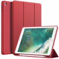 thumbnail image 1 of JETech Case for iPad 9.7-Inch (6th/5th Generation, 2018/2017) with Pencil Holder, Slim Tablet Cover with Soft TPU Back, Auto Wake/Sleep (Red), 1 of 8