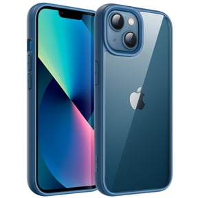 JETech Case for iPhone 13 6.1-Inch, Shockproof Phone Bumper Cover, Solid Color Matte TPU Frame, Anti-Scratch Clear Back (Blue)