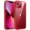 thumbnail image 1 of JETech Case for iPhone 13 6.1-Inch, Shockproof Phone Bumper Cover, Solid Color Matte TPU Frame, Anti-Scratch Clear Back (Red), 1 of 6