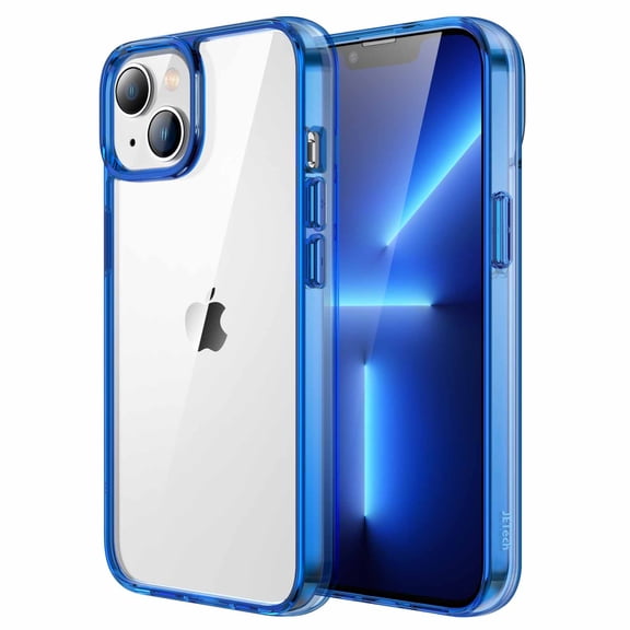 JETech Case for iPhone 14 6.1-Inch, Shockproof Phone Bumper Cover, Anti-Scratch Clear Back (Blue)