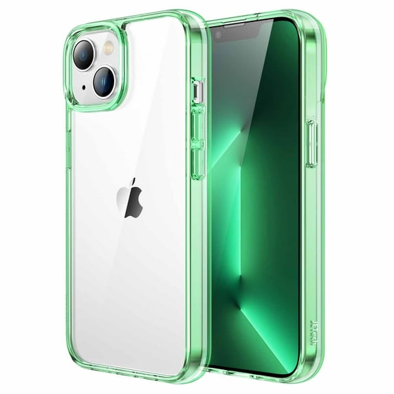 JETech Case for iPhone 14 6.1-Inch, Shockproof Phone Bumper Cover, Anti-Scratch Clear Back (Midnight Green)