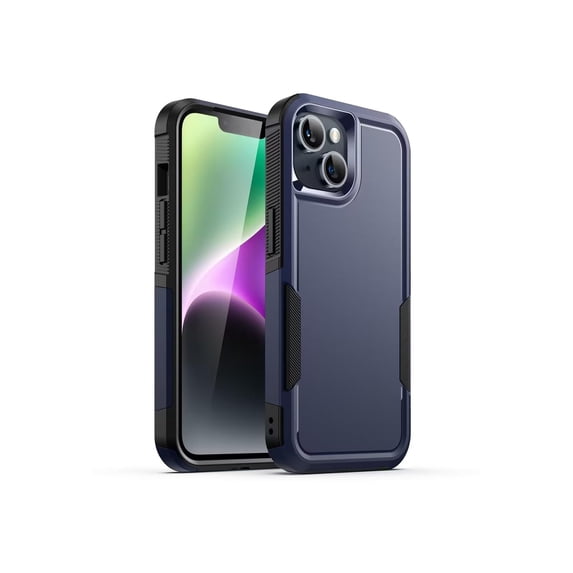 JETech Case for iPhone 14 Plus 6.7-Inch, Heavy Duty Dual-Layer Rugged Protection, Shockproof Protective Tough Phone Cover with Matte Back (Navy)