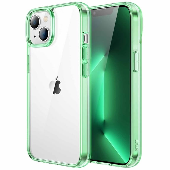 JETech Case for iPhone 14 Plus 6.7-Inch, Shockproof Phone Bumper Cover, Anti-Scratch Clear Back (Midnight Green)