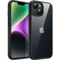 thumbnail image 1 of JETech Case for iPhone 14 Plus 6.7-Inch, Shockproof Phone Bumper Cover, Solid Color Matte TPU Frame, Anti-Scratch Clear Back (Midnight), 1 of 1