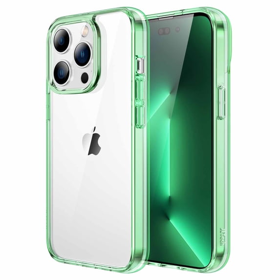 JETech Case for iPhone 14 Pro 6.1-Inch, Shockproof Phone Bumper Cover, Anti-Scratch Clear Back (Midnight Green)