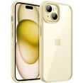 thumbnail image 1 of JETech Case for iPhone 15 6.1-Inch, Shockproof Phone Bumper Cover, Solid Color Matte TPU Frame, Anti-Scratch Clear Back (Yellow), 1 of 6