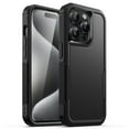 thumbnail image 1 of JETech Case for iPhone 15 Pro 6.1-Inch, Heavy Duty Dual-Layer Rugged Protection, Shockproof Protective Tough Phone Cover with Matte Back (Black), 1 of 6