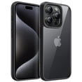 thumbnail image 1 of JETech Case for iPhone 15 Pro Max 6.7-Inch, Shockproof Phone Bumper Cover, Solid Color Matte TPU Frame, Anti-Scratch Clear Back (Black Titanium), 1 of 6