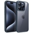thumbnail image 1 of JETech Case for iPhone 15 Pro Max 6.7-Inch, Shockproof Phone Bumper Cover, Solid Color Matte TPU Frame, Anti-Scratch Clear Back (Blue Titanium), 1 of 6
