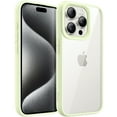thumbnail image 1 of JETech Case for iPhone 15 Pro Max 6.7-Inch, Shockproof Phone Bumper Cover, Solid Color Matte TPU Frame, Anti-Scratch Clear Back (Green), 1 of 6