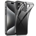 thumbnail image 1 of JETech Case for iPhone 15 Pro Max 6.7-Inch, Soft TPU Transparent Slim Protective Phone Cover with Shock-Absorption, Support Wireless Charging (Black), 1 of 6