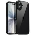 thumbnail image 1 of JETech Case for iPhone 17 6.3-Inch, Shockproof Phone Bumper Cover, Solid Color Matte TPU Frame, Anti-Scratch Clear Back (Black), 1 of 5