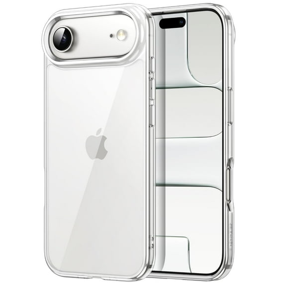 JETech Case for iPhone 17 Air, Non-Yellowing Shockproof Phone Bumper Cover, Anti-Scratch Clear Back, 6.5-Inch Display (Clear)