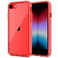 thumbnail image 1 of JETech Case for iPhone SE 3/2 (2022/2020 Edition), 4.7-Inch, Shockproof Phone Bumper Cover, Anti-Scratch Clear Back (Red), 1 of 6