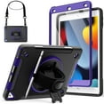 thumbnail image 1 of JETech Case for iPad 10.2-Inch (9th/8th/7th Generation, 2021/2020/2019) with Built-in Screen Protector, Protective Shockproof Rugged Tablet Cover, 360° Rotating Hand Strap Stand (Purple), 1 of 7