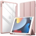 thumbnail image 1 of JETech Case for iPad 10.2-Inch (9th/8th/7th Generation, 2021/2020/2019) with Pencil Holder, Clear Transparent Back Shell Slim Stand Shockproof Tablet Cover, Auto Wake/Sleep (Rose Gold), 1 of 7