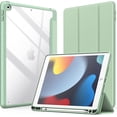 thumbnail image 1 of JETech Case for iPad 10.2-Inch (9th/8th/7th Generation, 2021/2020/2019) with Pencil Holder, Clear Transparent Back Shell Slim Stand Shockproof Tablet Cover, Auto Wake/Sleep (Matcha Green), 1 of 7