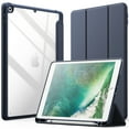 thumbnail image 1 of JETech Case for iPad 9.7-Inch (6th/5th Generation, 2018/2017) with Pencil Holder, Clear Transparent Back Shell Slim Stand Shockproof Tablet Cover, Auto Wake/Sleep (Navy), 1 of 7