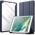 thumbnail image 1 of JETech Case for iPad 9.7-Inch (6th/5th Generation, 2018/2017) with Pencil Holder, Clear Transparent Back Shell Slim Stand Shockproof Tablet Cover, Auto Wake/Sleep (Navy), 1 of 7