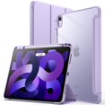 thumbnail image 1 of JETech Case for iPad Air 11-Inch M3/M2 (2025/2024), iPad Air 5/4 (2022/2020 5th/4th 10.9-Inch) with Pencil Holder, Clear Transparent Back Slim Stand Shockproof Tablet Cover (Light Purple), 1 of 7