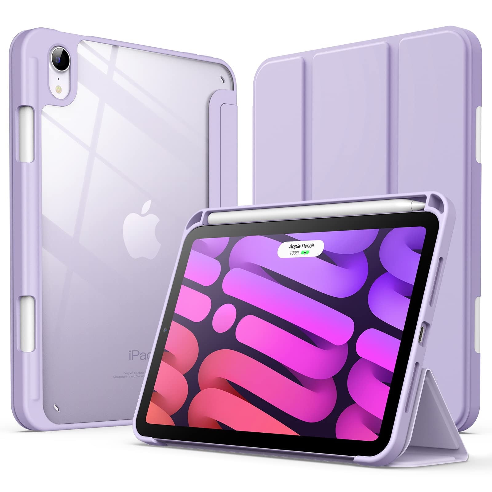 Apple iPad mini 128GB ケース&pencilホルダーセット JETech Case for iPad mini (A17 Pro, 2024 Model, 7th Generation