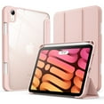 thumbnail image 1 of JETech Case for iPad mini (A17 Pro, 2024 Model, 7th Generation) / mini 6 (2021 Model, 6th Generation) with Pencil Holder, Clear Back Shell Slim Stand Tablet Cover, Auto Wake/Sleep (Rose Gold), 1 of 7