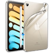 JETech Case for iPad Mini A17 Pro, 2024 Model, 7th Generation / Mini 6 2021 Model, 6th Generation, Soft TPU Transparent Slim Shockproof Tablet Cover Clear