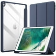 thumbnail image 1 of JETech Case for iPad Pro 10.5-Inch and iPad Air 3 (10.5-Inch 2019, 3rd Generation) with Pencil Holder, Clear Transparent Back Shell Slim Stand Shockproof Tablet Cover (Navy), 1 of 7
