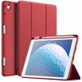 thumbnail image 1 of JETech Case for iPad Pro 10.5-Inch and iPad Air 3 (10.5-Inch 2019, 3rd Generation) with Pencil Holder, Slim Tablet Cover with Soft TPU Back, Auto Wake/Sleep (Red), 1 of 8