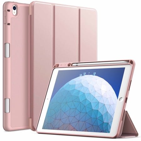 JETech Case for iPad Pro 10.5-Inch and iPad Air 3 (10.5-Inch 2019, 3rd Generation) with Pencil Holder, Slim Tablet Cover with Soft TPU Back, Auto Wake/Sleep (Rose Gold)