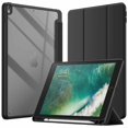 thumbnail image 1 of JETech Case for iPad Pro 10.5-Inch and iPad Air 3 (10.5-Inch 2019, 3rd Generation) with Pencil Holder, Clear Transparent Back Shell Slim Stand Shockproof Tablet Cover (Black), 1 of 7