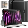 thumbnail image 1 of JETech Case for iPad Pro 11 4/3/2 (11-Inch, 2022/2021/2020 Model, 4th/3rd/2nd Gen.), PU Leather Business Folio Protective Tablet Cover with Pencil Holder & Pocket, Multi-Angle Viewing (Black), 1 of 6