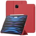 thumbnail image 1 of JETech Case for iPad Pro 11-Inch 2022/2021/2020/2018 Model (4th/3rd/2nd/1st Generation), Protective Hard Back Shell Soft-Touch Tablet Stand Cover, Auto Wake/Sleep (Red), 1 of 7