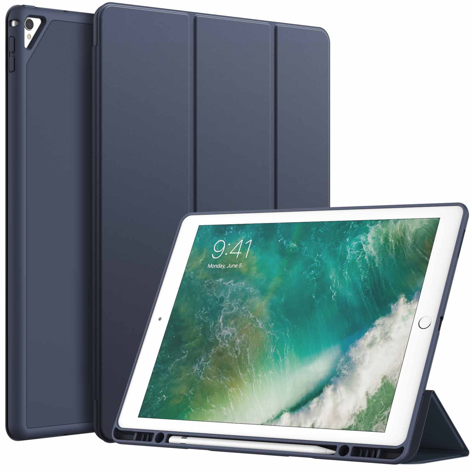 JETech Case for iPad Pro 10.5-Inch and iPad Air 3 (10.5-Inch 2019, 3rd  Generation) with Pencil Holder, Slim Tablet Cover with Soft TPU Back, Auto