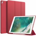 thumbnail image 1 of JETech Case for iPad Pro 12.9 Inch (2015/2017 Model, 1st/2nd Generation) with Pencil Holder, Slim Tablet Cover with Soft TPU Back, Auto Wake/Sleep (Red), 1 of 8