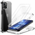 thumbnail image 1 of JETech Case for iPhone 14 6.1-Inch with 2-Pack Tempered Glass Screen Protector, 360 Full Body Shockproof Bumper Phone Cover Protective Clear Back (Clear), 1 of 7