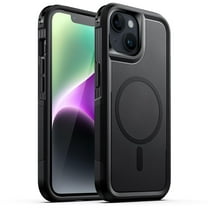 JETech Case for iPhone 14 6.1-Inch Compatible with MagSafe, Heavy Duty Dual-Layer Rugged Protection, Shockproof Protective Tough Phone Magnetic Cover (Black)