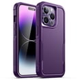 thumbnail image 1 of JETech Case for iPhone 14 Pro Max 6.7-Inch, Heavy Duty Dual-Layer Rugged Protection, Shockproof Protective Tough Phone Cover with Matte Back (Deep Purple), 1 of 6